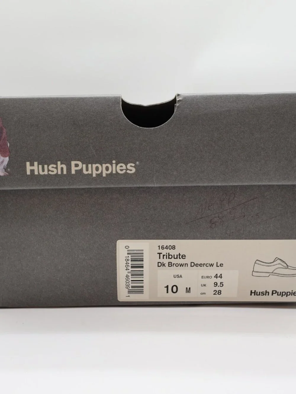 Hush Puppies Tribute Oxford Mens 10 Dark Brown Leather Dress Shoe 16408 New